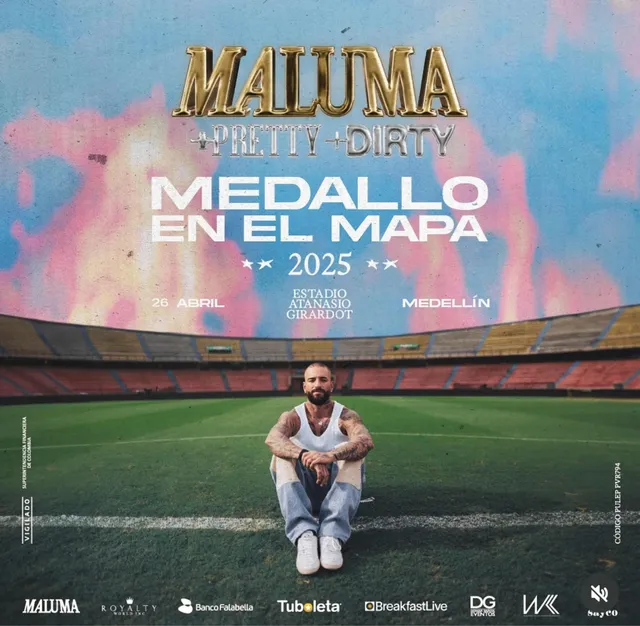 Boletas Maluma Medellín 2025 - Sur Alta