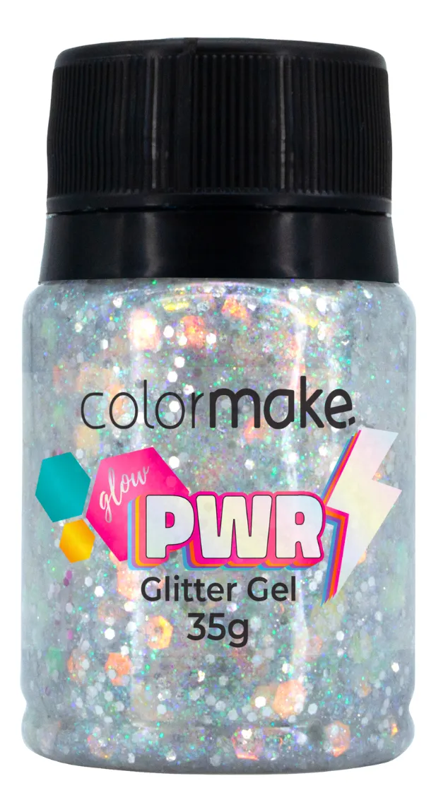 Glitter Gel Glow Power Colormake Carnaval Festa Efeito 35g Tom Da Maquiagem Pérola