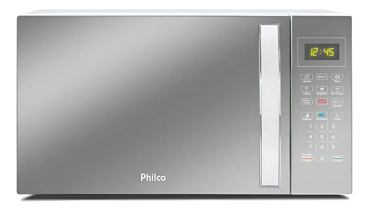 Micro-ondas Philco PMO30e Easy Clean, 28 litros, 1100 W, cor prata