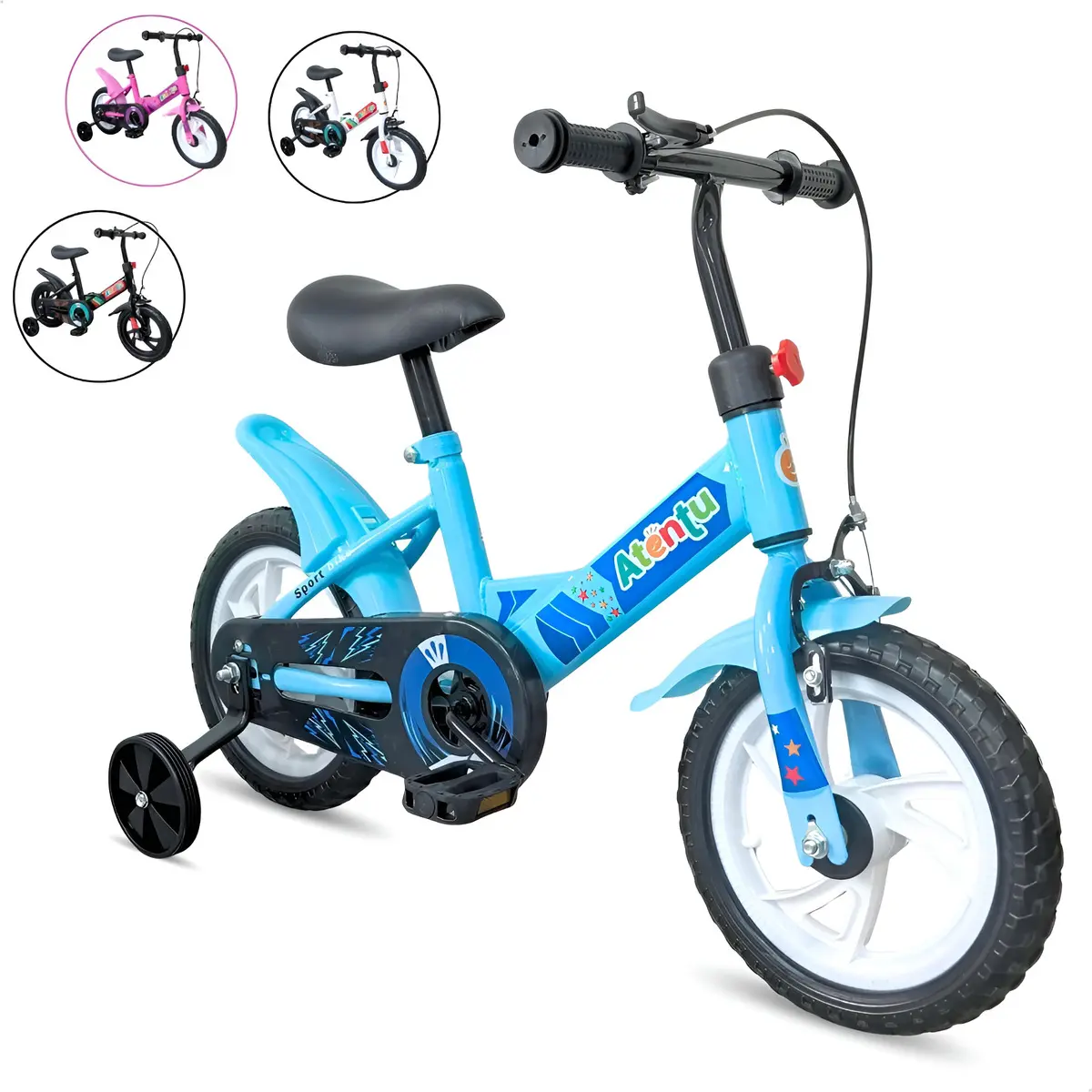Bicicleta Infantil Aro 12 com Rodinhas de Apoio Azul