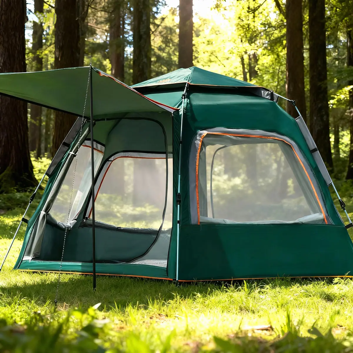 Barraca Camping Automática New Hawaii Verde 6-8 Pessoas Impermeável