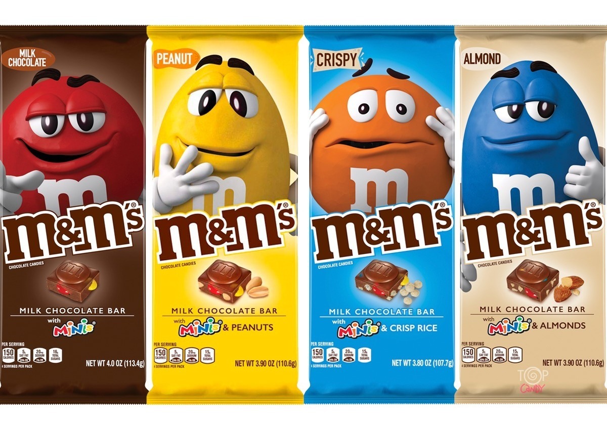 Chocolate M&m's Barra Importado Vários Sabores Escolha 2 TOPCANDY