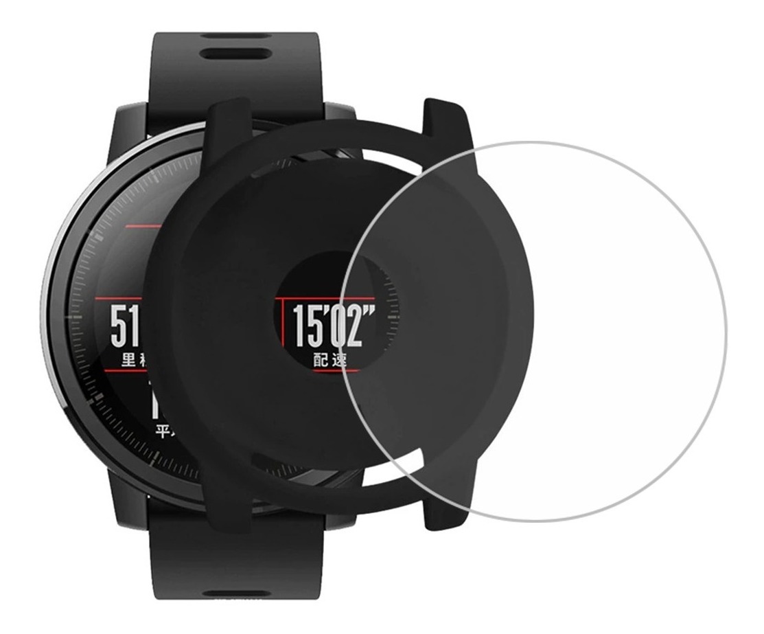 Capa E Pelicula Amazfit Stratos 2 / Pace 2 Proteção Silicone | MercadoLivre