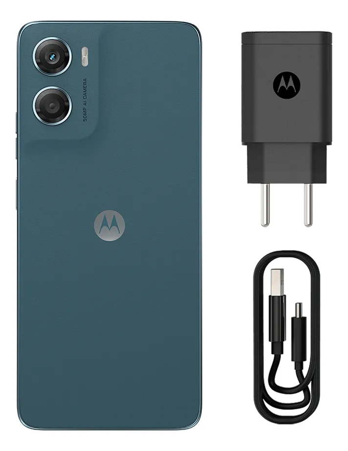 Smartphone Motorola Moto G06 - 128gb 12gb (4gb Ram + 8gb Ram Boost) E Camera 50mp Com Ai Bateria De 5200 Mah Tela 6.9 - Azul Marinho - Imagem 3