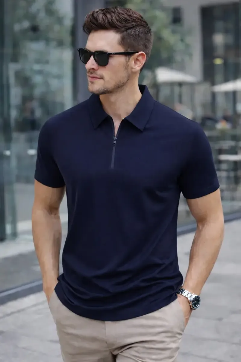 Camisa Polo Masculina Tecido Tech Confortavel Casual