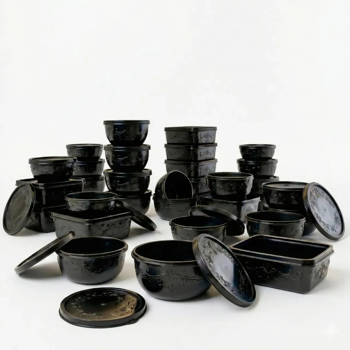 Kit 21 Potes Plásticos Com Tampa Tamanhos Variados Livre Bpa