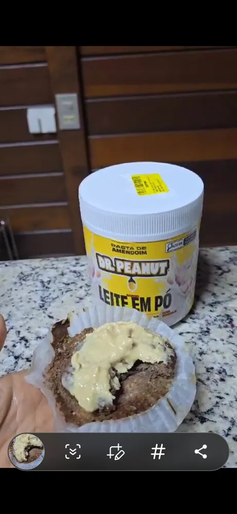 Pasta de Amendoim Dr Peanut Power Cream Whey Protein Sabor Leite Em Pó - foto de usuário