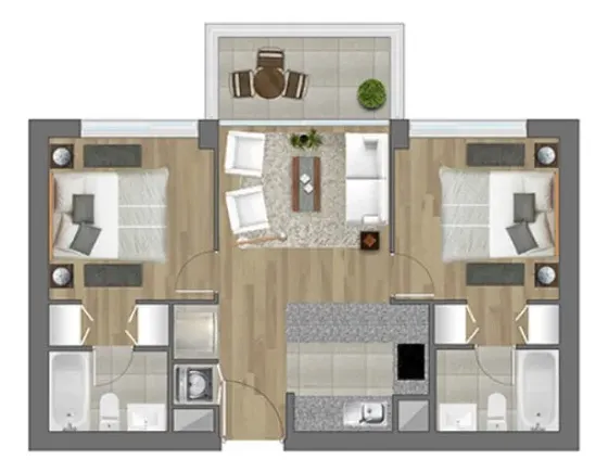 Nuevo Y Hermoso Departamento Estilo Mariposa (2d / 2b)