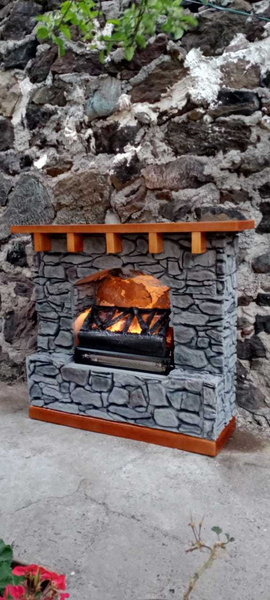 Chimenea Rústica Acabado En Piedra | Mercado Libre