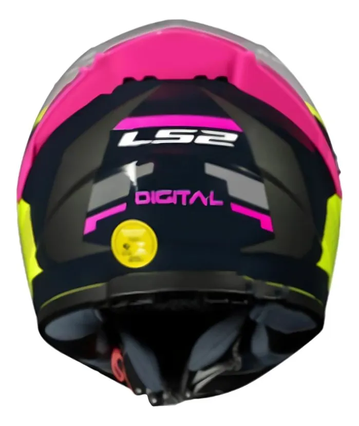 Capacete Ls2 Ff358 S Digital Preto Amarelo Exclusivo - Imagem 2