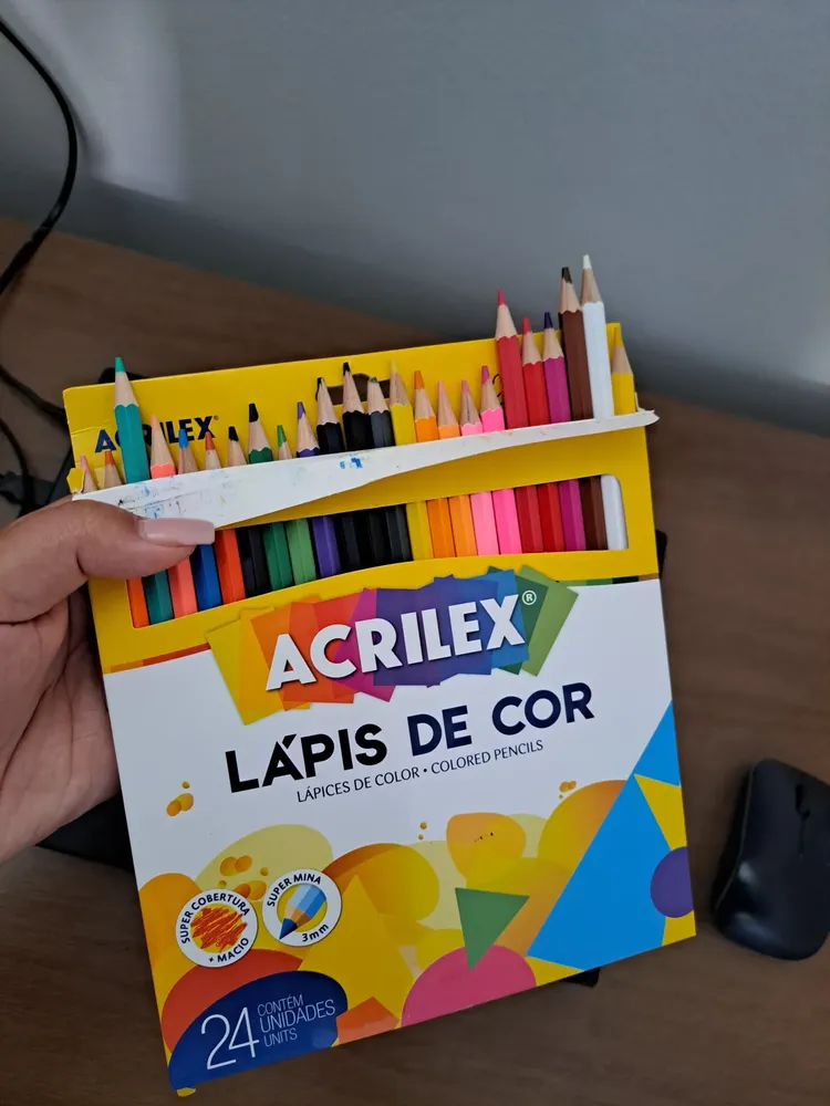Lápis De Cor Super Mina 24 Cores Acrilex - Imagem 3