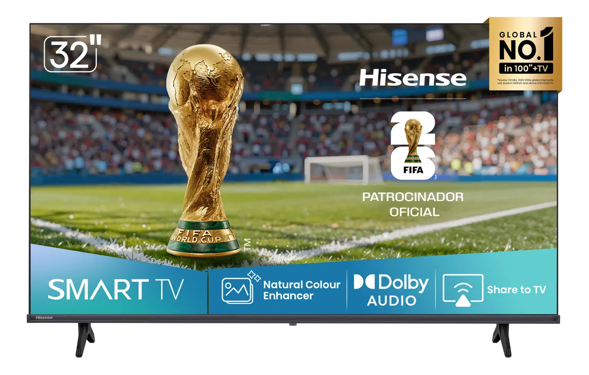 Hisense Smart TV HD 32 Polegadas 32A4NV com HDR10, DTS Virtual X, Compatibilidade Alexa e Google Home