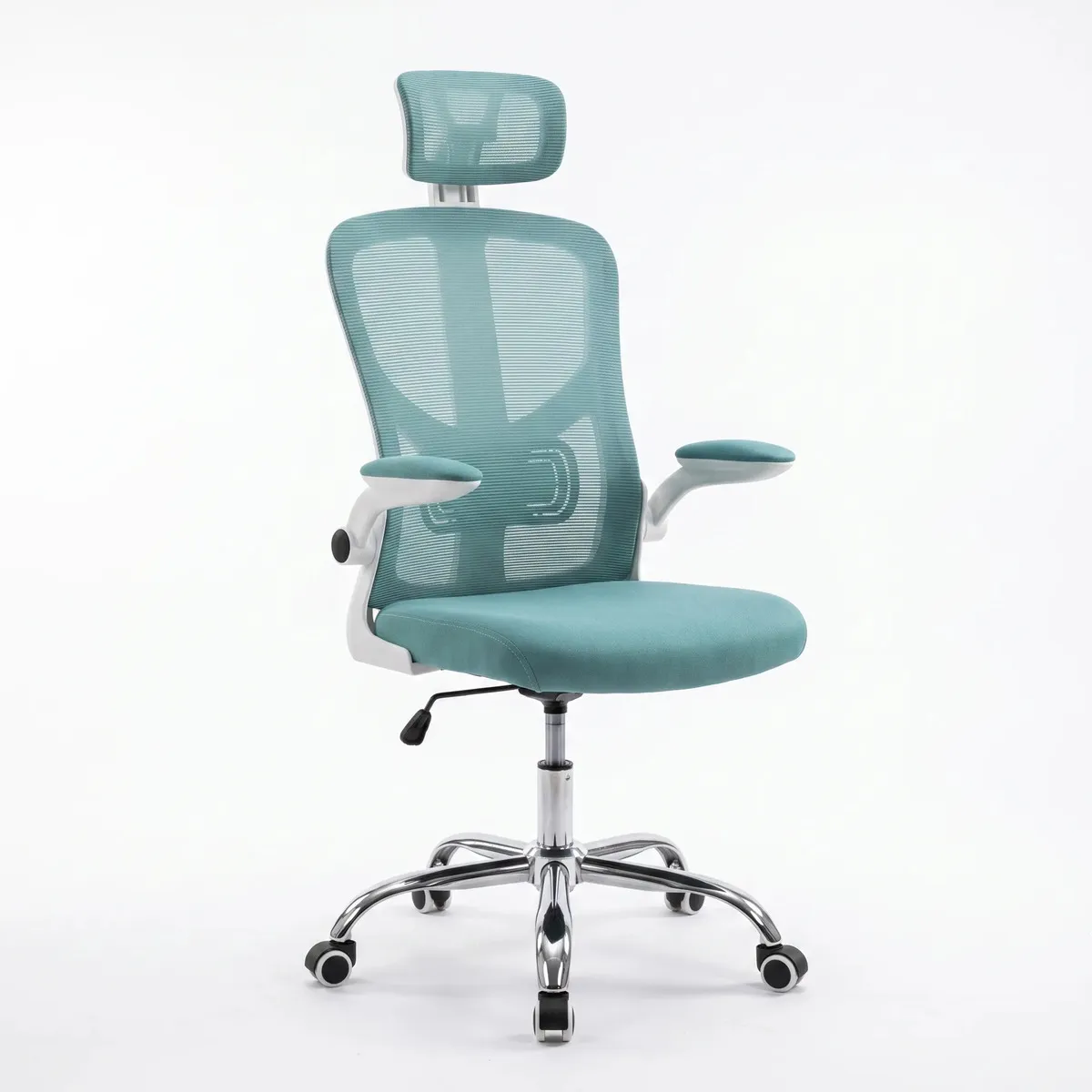 Cadeira De Escritório Vegas Apoio Verde Branco Verde E Branco