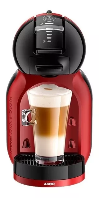 Cafetera portátil Nescafé Dolce Gusto Arno Mini Me automática roja y negra  para cápsulas monodosis 220V