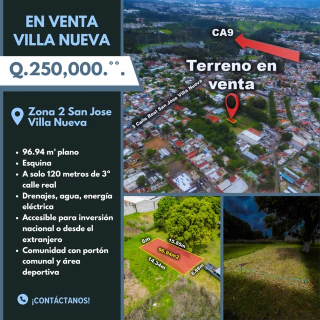 Terreno En Venta En San José Villa Nueva Guatemala