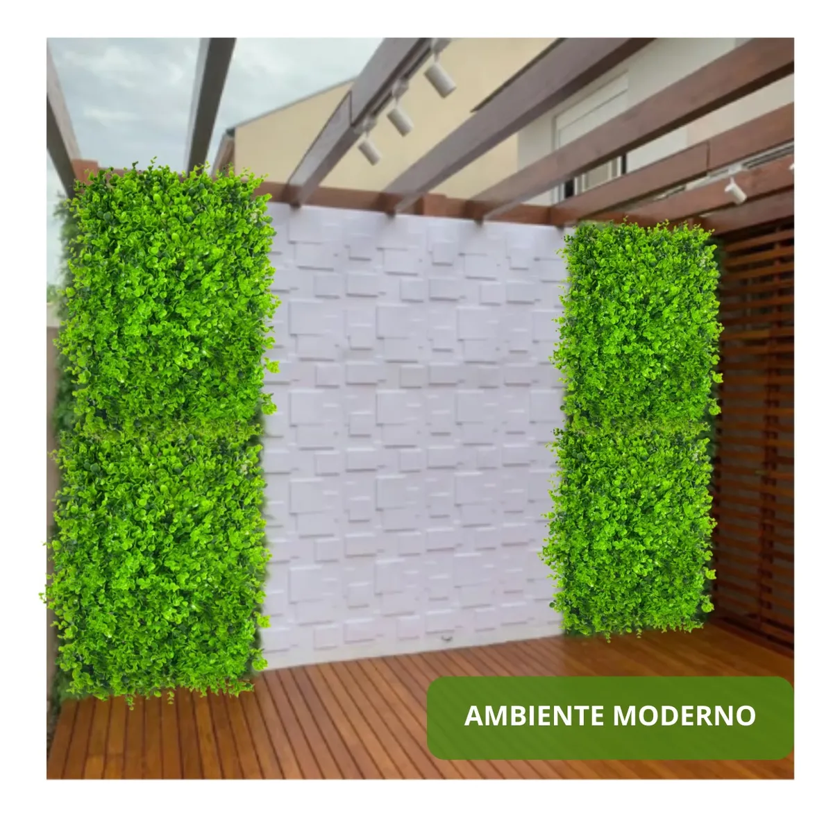 Kit 12 Placa De Grama Eucalipto 40x60 Jardim Vertical Luxo - Imagem 3