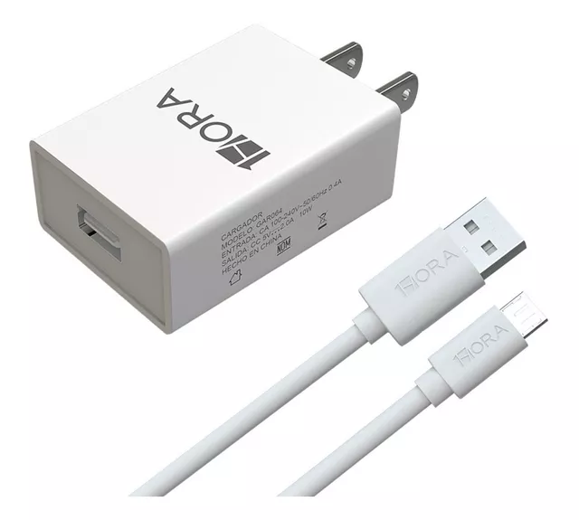 Cargador Usb Universal 2.1a + Cable Usb Tipo C Blanco con Ofertas