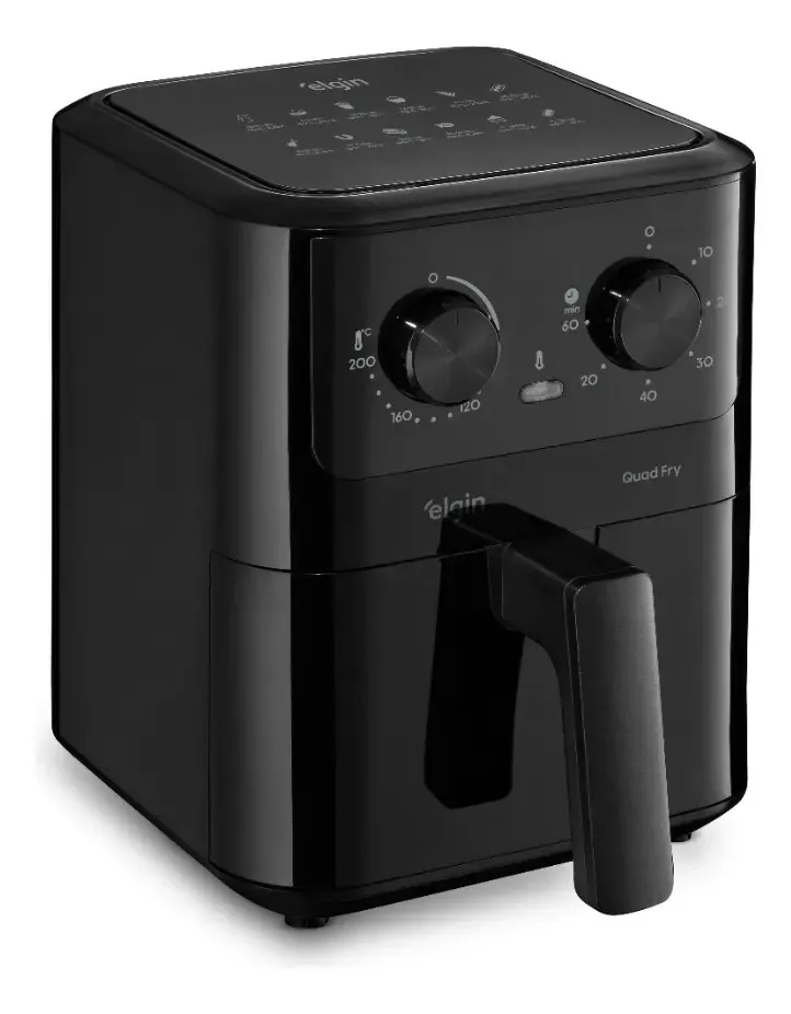 Air Fryer Elgin Quad Fry com painel de controle touch e manípulos