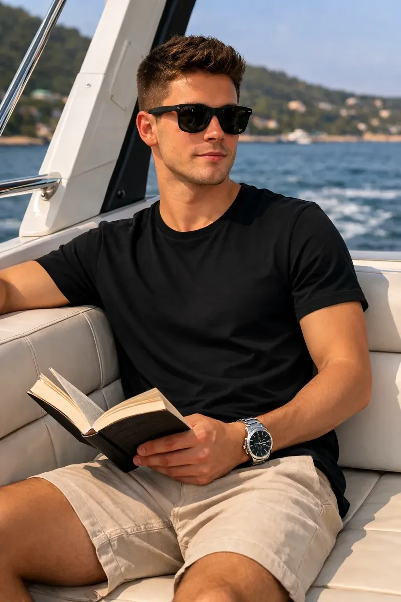 Camiseta Basica Modal Masculina Algodão Malha Peruana — foto 5