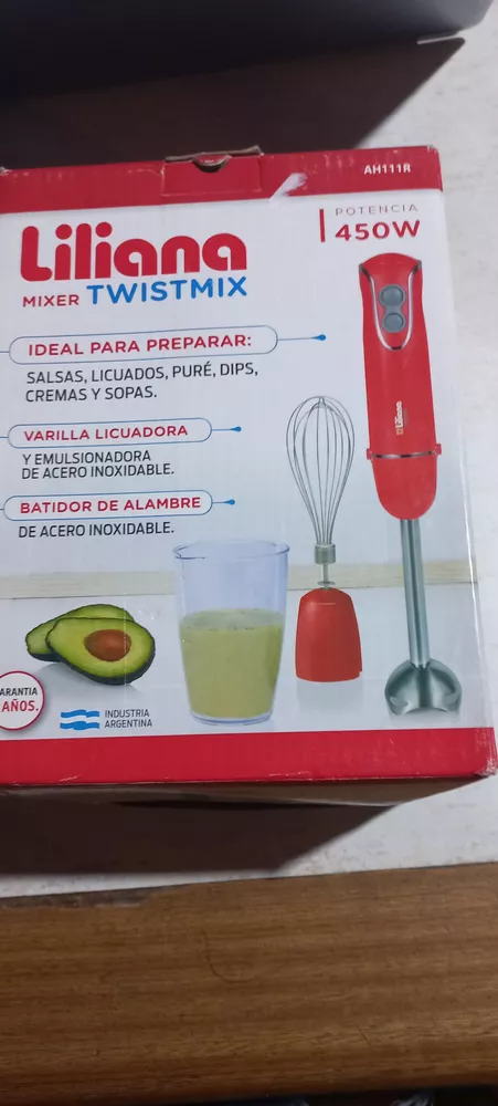 Mixer Liliana Twistmix Rojo Licuadora Manual AH111