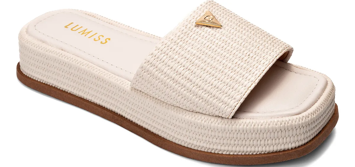 Sandália Tamanco Feminino Flatform Confortável Juta