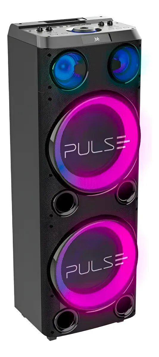 Torre De Som Pulse Double Sp508 Bluetooth Usb Led 2300w Preto