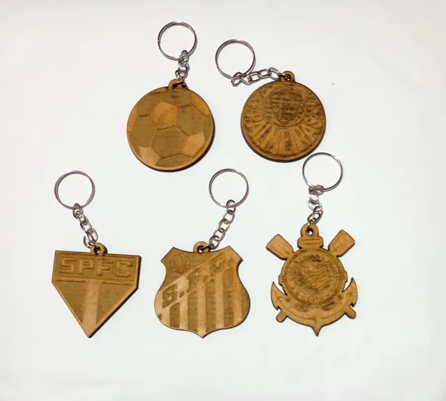 Chaveiros De Times,em Mdf Cru