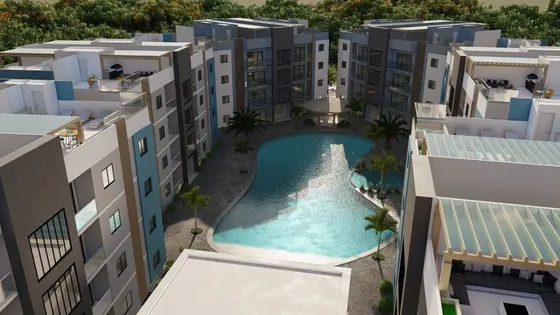 Apartamentos En Venta En Punta Cana, 3 Habitaciones, Proyecto Con Areas Sociales