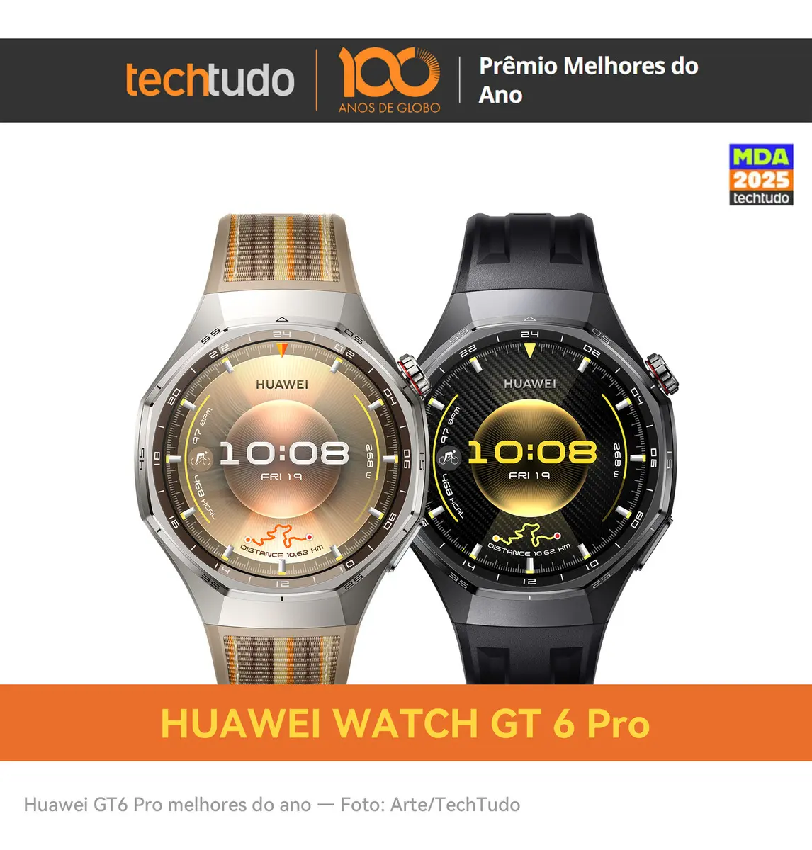 Smartwatch HUAWEI WATCH GT 6 Pro 46mm Bateria com Autonomia de Até 21 Dias Mais de 100 Modos Esportivos Corrida de Trilha Golfe Ciclismo Análise de ECG Compatível com iOS e Android GPS
