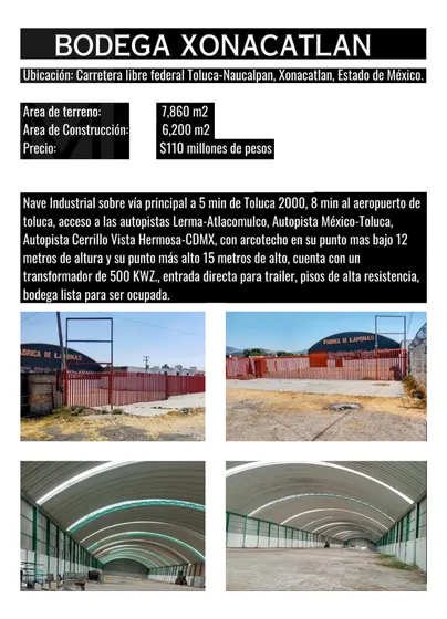 Bodega En Venta Xonacatlan
