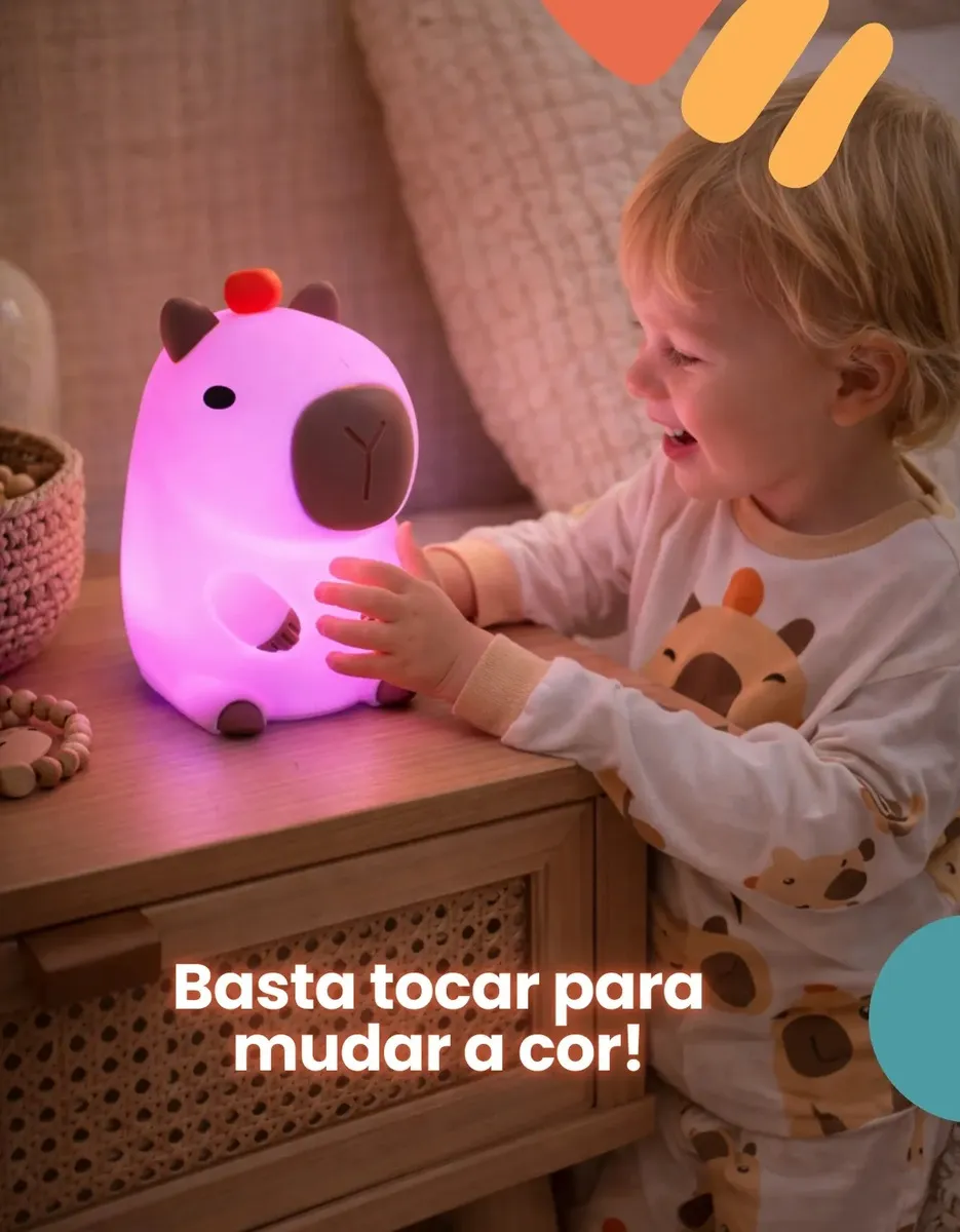 Luminária Capivara Abajur De Mesa Decorativa