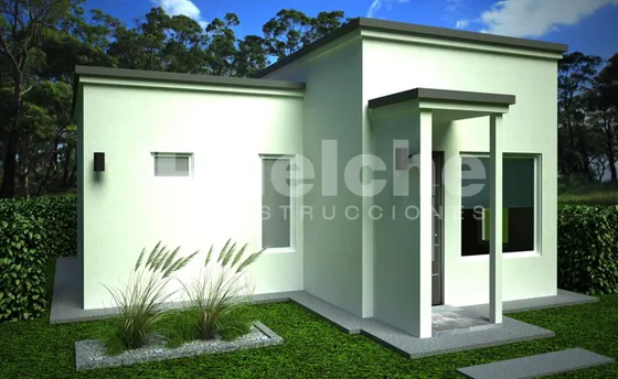 Casa Funcional, Estilo Minimalista, De Dos Ambientes (modelo Chelen) - A Construir, En Ladrillos Y Hormigón - No Son Prefabricadas