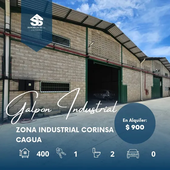 Galpon En Alquiler - Cagua, Zona Industrial De Corinsa