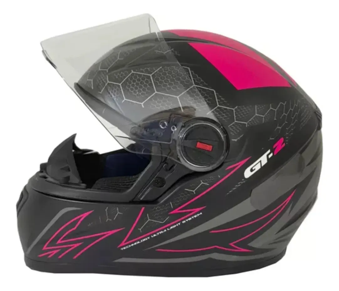Capacete Moto Fw3 Gt2 Tamanho 60 Cor Rosa — foto 3