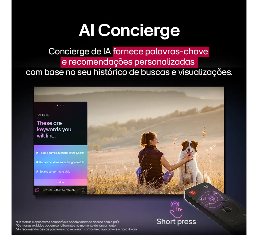 Smart TV 4K 55" LG NanoCell Processador α7 AI Ger8 4K Super Upscaling Google Cast Alexa Integrado Controle AI Smart Magic WebOS 25 - Imagem 2