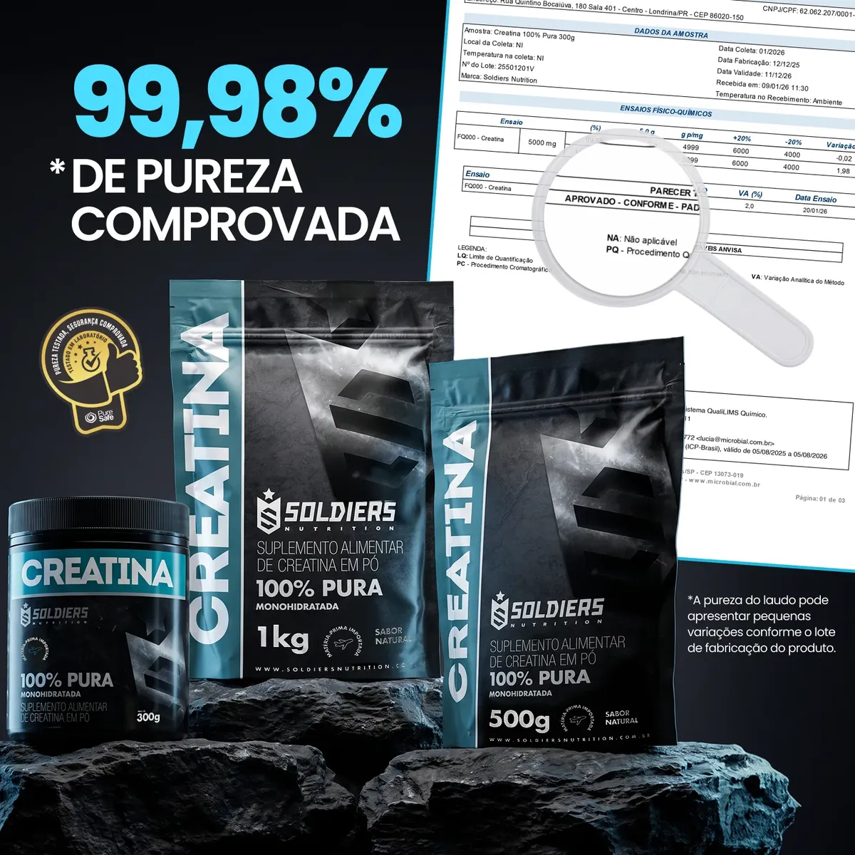 Creatina Soldiers Nutrition Em Pó Sem Sabor X 1kg