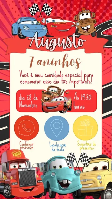 Convite Virtual Interativo Com Botões Clicáveis 