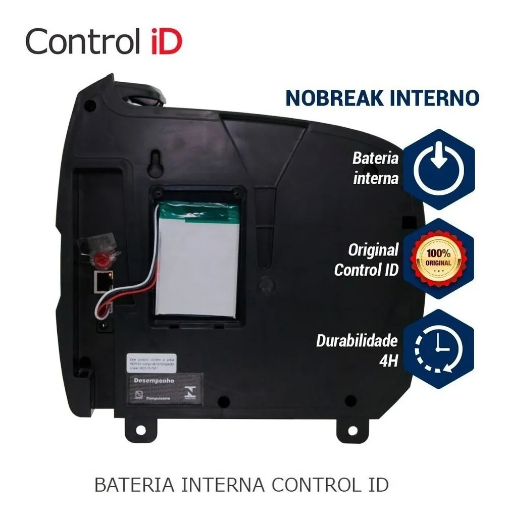 Bateria Nobreak Para Relógio De Ponto Control Id Idclass