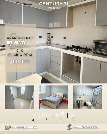 Venta Un Hermoso Apartamento C.r. Guaica Real. 