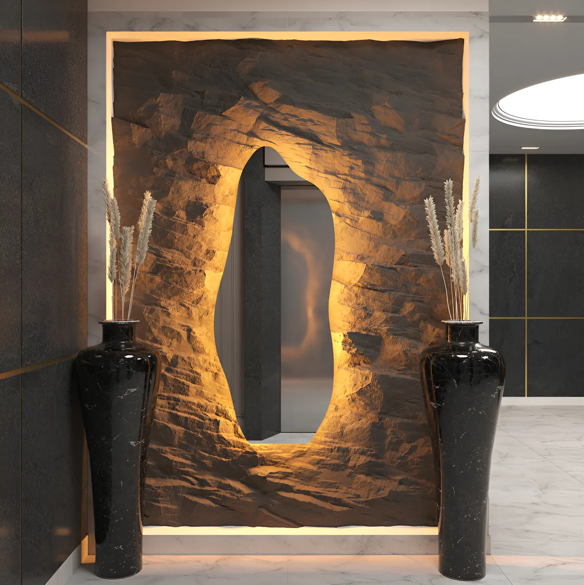 Espelho Orgânico de Luxo LED 100x50