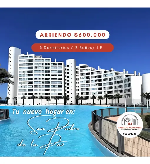 Arriendo Departamento Con Vista Al Mar, San Pedro De La Paz