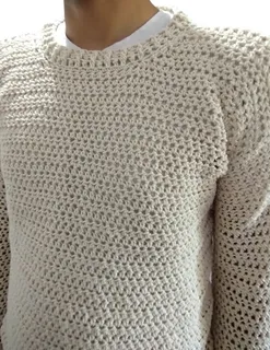 Sueter tejido a crochet para hombre hotsell