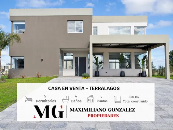 Casa En Venta, 5 Ambientes. Terralagos, Canning.