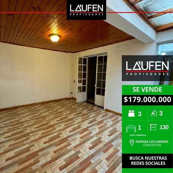 Se Vende Comoda Casa En Concepcion, Avenida Los Carreras