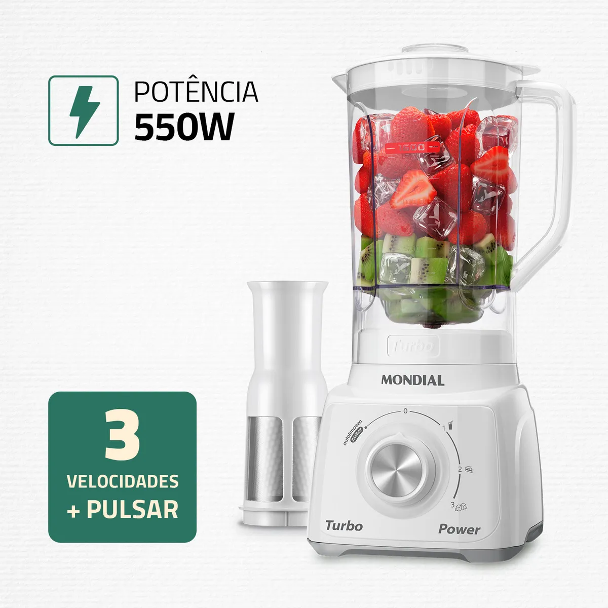 Liquidificador Mondial + R$100 na conta!