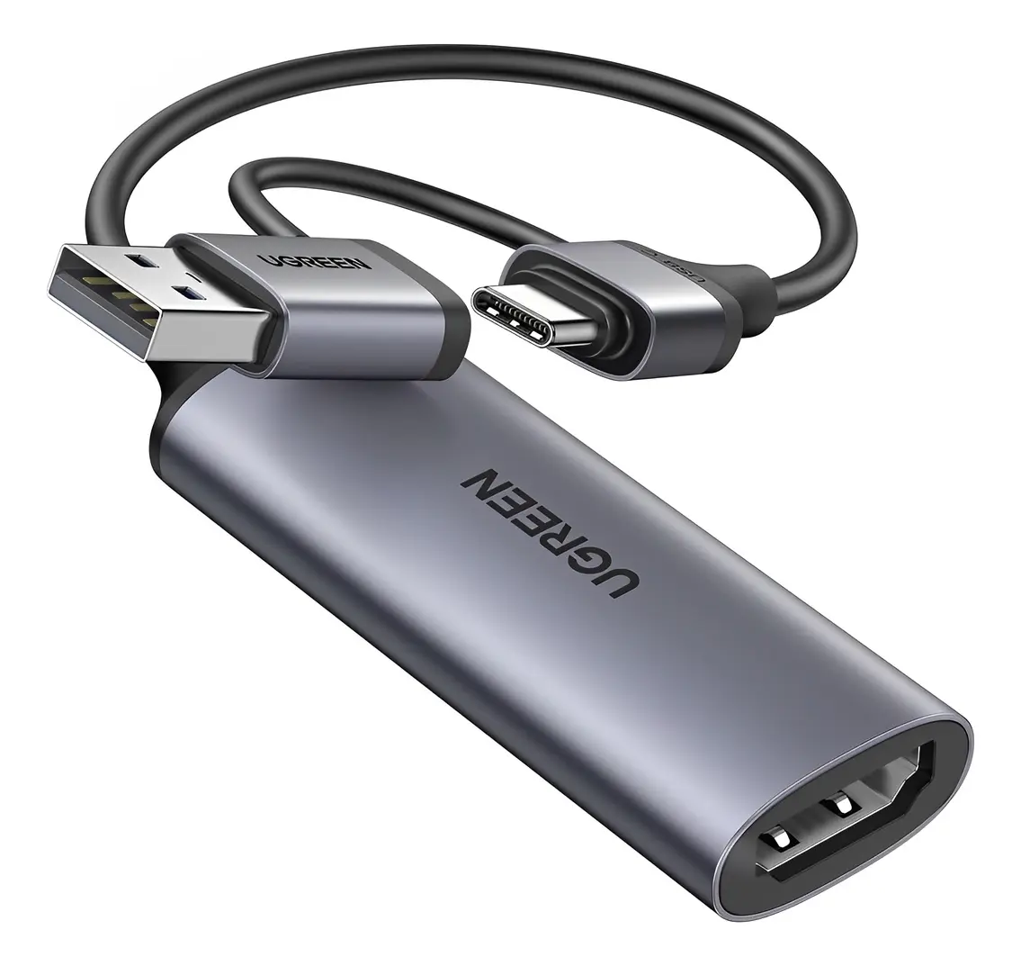 UGREEN placa de captura USB-A e USB-C (1080p a 60 fps)