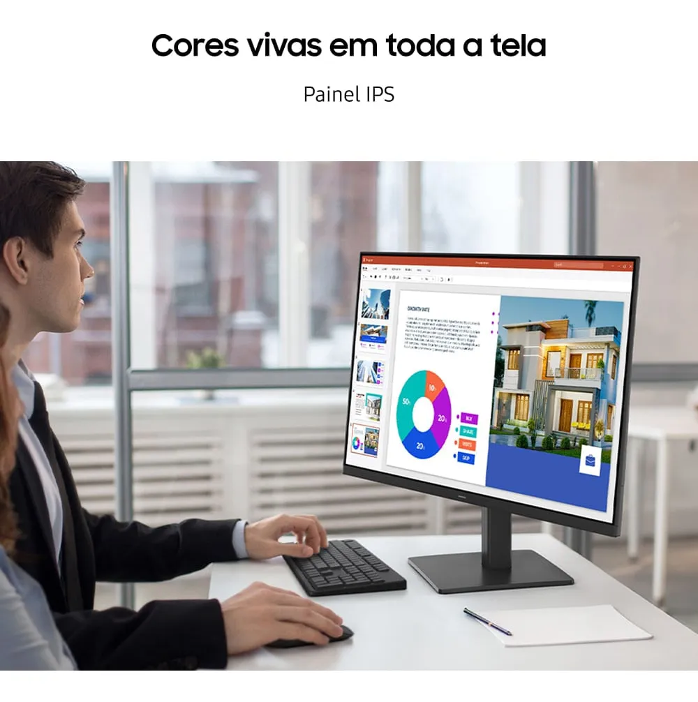 Monitor Gamer Samsung 24 Fhd 120hz Hdmi Dp Preto S3 - Imagem 3