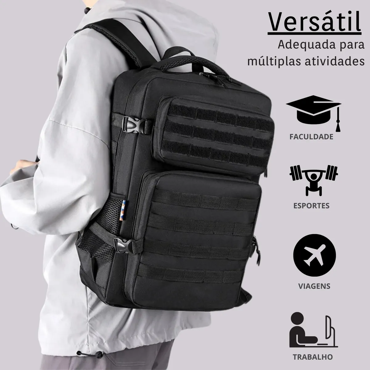 Mochila Tática Militar Impermeável 30 Litros Super Reforçada - Imagem 2