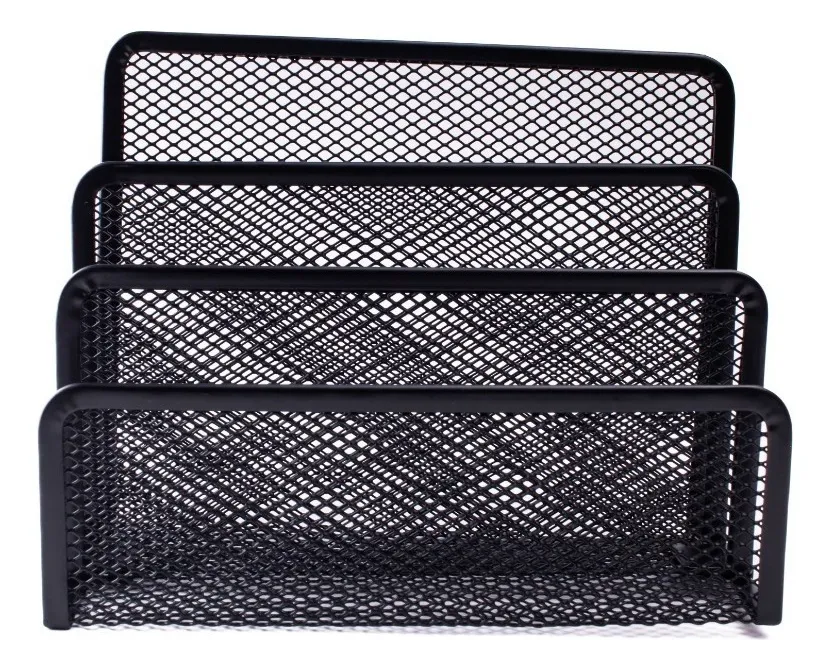 Organizador Mesa Escritório Porta Papeis Aramado 3 Divisões - Imagem 2