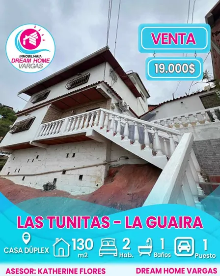 Casa Dúplex En Venta Las Tunitas  La Guaira 